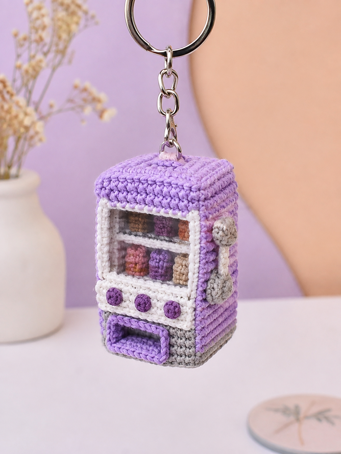 Adorable Crochet Vending Machine Keychain Gift Idea: A Tiny Handmade Accessory Full of Charm
