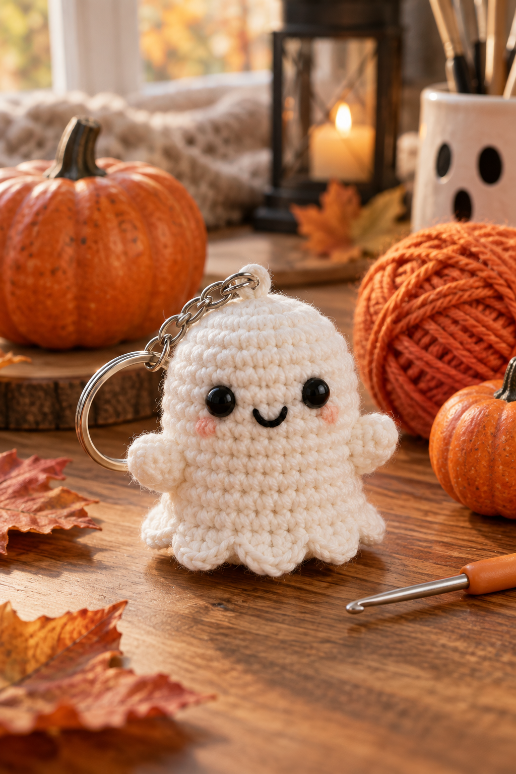 How to Style and Customize a Cute Crochet Ghost Keychain for Halloween